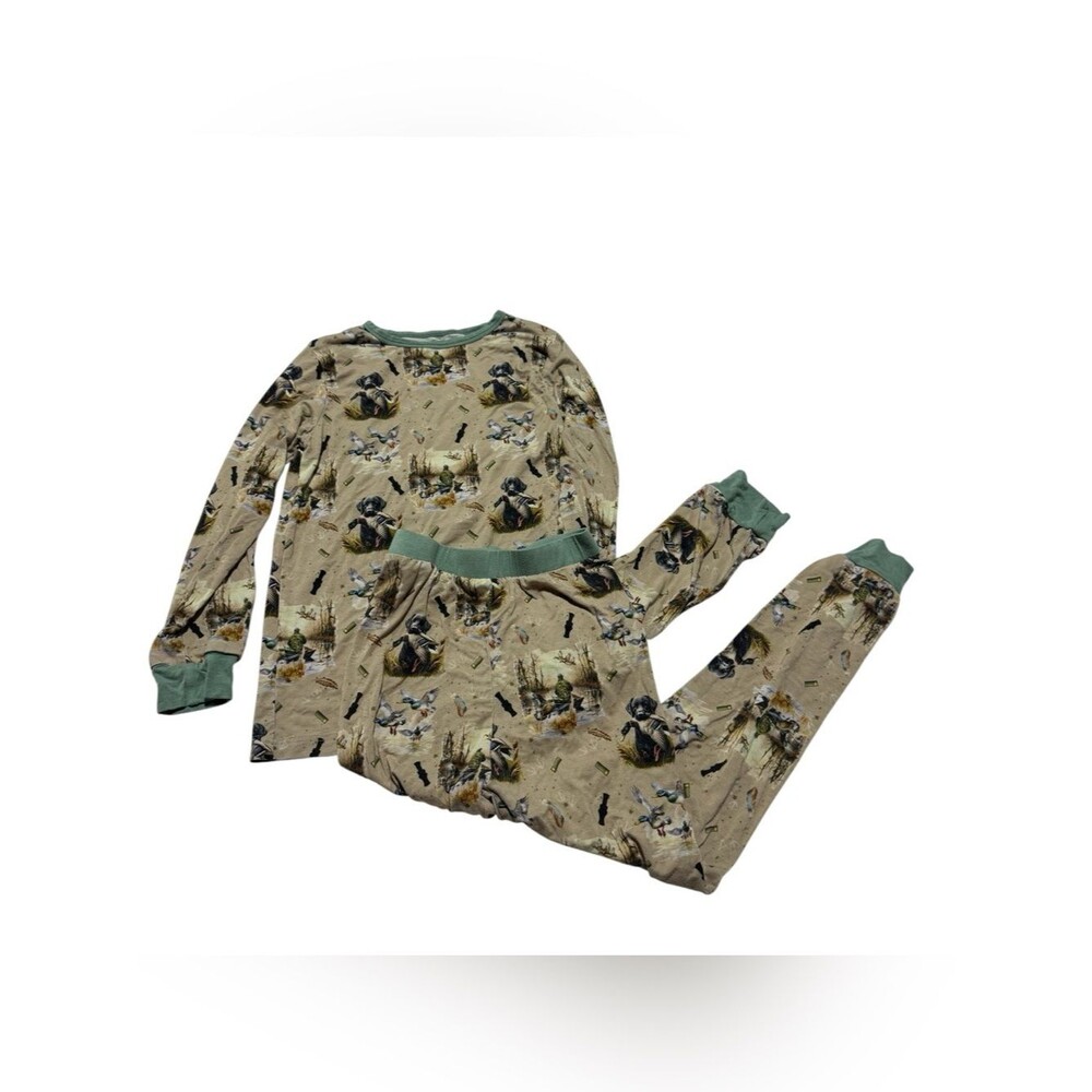 Costal Boutique Hunting Dog Novelty Printed Snug Bamboo Pajama Set